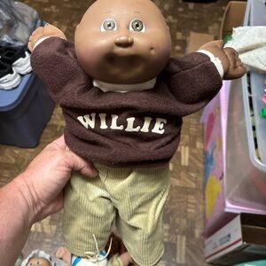 Vintage Cabbage Patch Kids Doll 1982  African American Bald Boy. “Willie”Outfit